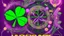 Placeholder: rave poster with Four-leaf clover and laser