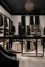 Placeholder: A luxurious company for fashion design with black furniture and black décor