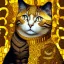 Placeholder: Cat goldene Adele painting style of Klimt