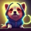 Placeholder: Concept art of Little mascot dog wearing a hoodie (Pixar art style)++, highly detailed, digital painting, art stations, concept art, smooth, unreal engine 5, god rays, ray tracing, RTX, nanite polygons, lumen lighting, ultra detail, volumetric lighting, 3d, detailed anime, finely drawn, high definition, high resolution, cartoon [ animation, cartoon, drawing, painting, low res, cropped, watermark, jpeg artifacts, low quality, normal quality, bad anatomy, text error, worst quality, blurry thousa