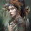 Placeholder: Insanely detailed photograph of an “portrait of gorgeous native goddess ” with intricate hair, intricate embroidered dress, beautiful clear face and hyperdetailed painting by Ismail Inceoglu Huang Guangjian and Dan Witz CGSociety ZBrush Central fantasy art album cover art,8K, hdr, romantic, mysterious, ominous, flowers, jewelry, comfort, natural eyes