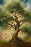 Placeholder: painting of a winging tree