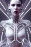 Placeholder: cyberpunk, white latex body, women, portrai, open mouth, perfect skin, tron, cyborg , perfekt, real, dream, hr giger