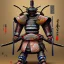 Placeholder: robot samurai, Ukiyo-e art, Colorful, vibrant, full of details