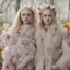 Placeholder: Elle fanning and dakota fanning , as flowers, in fur