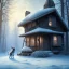 Placeholder: SAD,SCARED, LONELY DOG TIED UP IN FRONT OF HOUSE, winter, 8k resolution, high-quality, fine-detail, intricate, digital art, detailed matte, volumetric lighting, illustration, 3D octane render, brian froud, howard lyon, selina french,