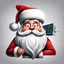 Placeholder: Santa Claus installing a Linux distribution