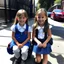 Placeholder: First grade girls wearing school clothes