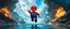 Placeholder: photorealistic super mario running at the observer detailing the creatures found on other worlds, retrofuturistic, phototrealism, Macabre Rapture End of days Revelation scene, isanely detailed matte oil painting, sinner apotheosis,diagonal composition, unbalanced, abstract surreal horror, eerie, scary warm a colorful splash of steampunk bubbles , amazing splashscreen artwork, photoshop water art, liquid painting, swirling paint colors, ink splash,