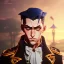 Placeholder: ringleader, Arthur Kulkov face shot, front, handsome, circus, male, Russian, fantasy, anime, yoji shinkawa dreamscape, fenghua zhong, mystical colors, Golden hour, Lisa Frank fantasy