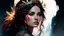 Placeholder: brunette princess, centered, looking to the right, key visual, intricate, highly detailed, dark studio, rim lighting, two tone lighting, dimly lit, low key breathtaking beauty, precise lineart, vibrant, comprehensive cinematic, Carne Griffiths, Conrad Roset