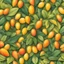 Placeholder: A background with colors of mango and its leaves and some light orange