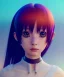 Placeholder: Anime girl cute neck head portrait, warrior costume, village, meditation, cyberpunk, 8k quality