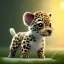 Placeholder: pixar art style of cute baby leopard dog in natural environment, big round eyes, monotone color, full body, au naturel, hyper detailed, digital art, trending in artstation,cinematic lighting, studio quality, smooth render, unreal engine 5 rendered, octane rendered, art style by klimt and nixeu and ian sprigger and wlop and krenz cushart