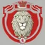 Placeholder: A football club logo containing a red and white lion