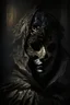 Placeholder: An intriguing, chiaroscuro-style portrait of a mysterious figure wearing a Venetian mask, shrouded in shadows and a dramatic play of light and dark, capturing the enigmatic aura and the intricate details of the ornate mask.