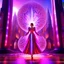 Placeholder: very complex CIFY structure ,pretty viberating color environment 3d metalic and crystal recursive evolving and animating beveled geometric base very complex CIFY structure emiting bubbles that broke, goddess of love in a pretty cleric dress comes out dancing gracefully , viberating color moving very in modern city escape environment while camera tracking it.write in down screen 3d animating"Made in Grok By:J.Babakan"