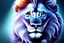 Placeholder: A magical dreamy lion, magical lion, cute big round eyes, magical background,high resolution.