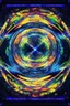 Placeholder: cosmic intelligence; surrealistic optical art; vivid palette
