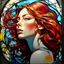 Placeholder: Young woman. Graffiti Art.