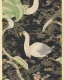 Placeholder: a repeating pattern of Vintage European chinoiserie wallpaper with dodo bird and oak leaf branches