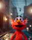 Placeholder: hybrid character, Sesame Street muppet head with body man, police dress, Wes Anderson style, concept art, smooth, unreal engine 5, god lights, ray tracing, RTX, lumen lighting, ultra detail, volumetric lighting, 3d.