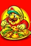 Placeholder: Super mario eating tacos.