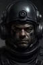 Placeholder: A DIGITAL ART portrait of a space marine. Style from The Expanse. He is 30 years old. He has a pilot helmet. He is reckless. His eyes are tired and worn. Grey.