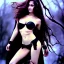 Placeholder: Epic full body picture portrait of busty atletic young beautiful Superwoman Luis Royo styles