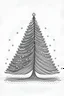 Placeholder: christmas tree line art white background with space