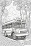 Placeholder: coloring page for kids, SCHOOL BUS, thick outline, low details, no shading, no color