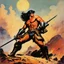 Placeholder: Blazing Combat#2 original cover by Frank Frazetta