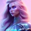 Placeholder: A portrait of a full body crystalised blue pink queen,smiling face, blue eyes, long blond hair, atmospheric, realistic, unreal engine, lighting