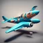 Placeholder: plane stylized 3d