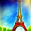 Placeholder: portrait of Eiffel tower picasso style