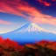 Placeholder: Japanes style banner, mount fuji, sun