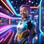 Placeholder: (masterpiece, best quality, 8k, RAW photo, beautiful and aesthetic:1.2), complex detail, Indirect light, photorealistic, (((full body))), Cosmic Baby corp style smiling, colorfull Sci-Fi environment