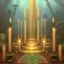 Placeholder: tribal small altar temple for resurection concept art for games