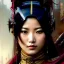 Placeholder: portrait beautiful face japanese female ninja,busty,ancient metal armor balanciaga fashion clothe painting by gaston bussiere, greg rutkowski, yoji shinkawa, yoshitaka amano, tsutomu nihei, donato giancola, tim hildebrandt, oil on canvas, cinematic composition, extreme detail,fit full head inside picture,16k