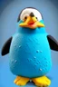 Placeholder: cheery penguin avatar full body in play-doh texture