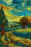 Placeholder: retrato de un paisaje estilo vang gogh