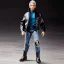 Placeholder: Action figure Fonzie fonzarelli winkler toy doll greaser jacket face (plastic hair) with jeans black boots full body in package thumbs up 2022