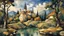 Placeholder: Style Cézanne, luxury, dream world, calm beauty, fantasy world, magic, beautiful composition, exquisite detail