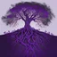 Placeholder: trees with roots connected purple