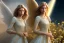 Placeholder: 2 angels, light rays body, heaven, mystical, 8k quality