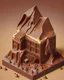 Placeholder: An isometric building made out of chocolate, melting