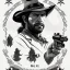 Placeholder: Cattleman revolver, Colt.45 character as a red dead redemption game character.