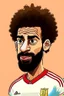 Placeholder: Mohamed Salah Egyptian football player ,cartoon 2d