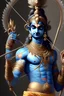 Placeholder: indian god krishna with bow, friendly, trending on artstation, super realistic, realism