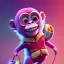 Placeholder: pixar style anamorphic cute monkey baby, smiling, gangsta gold neckless, full body, magenta puffer jacket, manila city backdrop, dramatic lighting, hyper-realistic, unreal engine 5, 16k. full detailed, polygon